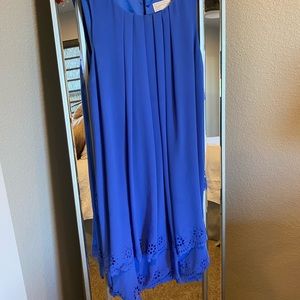 Blue detailed layer dress